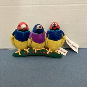 NWT ViewSonic Colorful Gouldian Finches Mascot 8" Wide (wing to wing) Plush